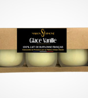 Maison Simone - Glaces au Lait de Bufflonne - Trio Glace Vanille au lait de Bufflonne - 3 x 90g