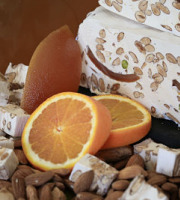 Nougats Laurmar - Nougat blanc tendre  aux écorces d'oranges confites