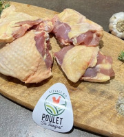 Charcuterie Commenges - 4 Hauts de Cuisses de Poulet Fermier BIO - 850gr