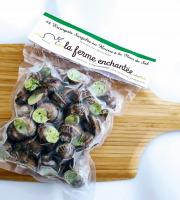 La Ferme Enchantée - [SURGELÉ] 100 Escargots PETIT GRIS Gris au Beurre à La Fleur de Sel