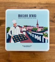 Biscuiterie Maison Drans - Boîte Fer Garnie De Sablés Au Beurre Aop 1000g - Bleu Ciel