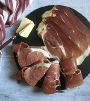 Ferme de Pleinefage - Jambon Noir du Perigord 2kg (au moins 50 tranches sous vide)