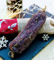 Les poilus-cornus du Grand Est - Idée cadeau => Saucisson Pur Bœuf Highland Cattle 330g Avec Son Pochon