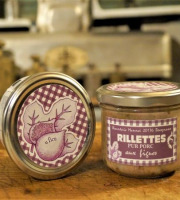 Charcuterie Mannei - Rillettes Fermières au Porc Noir Nustrale aux Figues