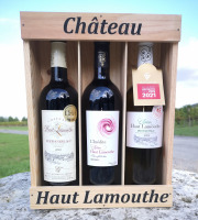 Château Haut-Lamouthe - Coffret Bois de 3 bouteilles : AOC Bergerac Vin Rouge et Blanc