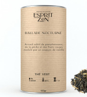 Esprit Zen - Thé Vert "Ballade Nocturne" - pêche - cerise - fraise - vanille - Boite 100g