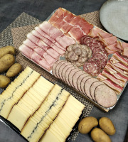 Ferme de la Mare - Plateau charcuterie avec raclette bio & morbier bio - 6 parts