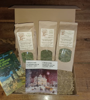 Domaine d'Auménie - Coffret cadeau "douceur littéraire" livre-tisane-chocolats