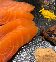 Lionel Durot - Gravlax de saumon biologique au curcuma