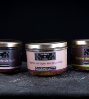 Les Viandes du Forez - Assortiment de 3 Terrines de Lapin : Olives, Pruneaux, Foie