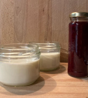 Le Jardin des Gallines - Panna cotta et son coulis de framboises bio