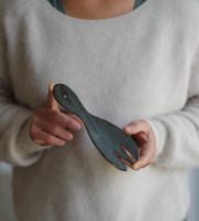 Atelier Eva Dejeanty - Fourchette en Céramique (grès) Modèle Cellule