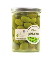 Les amandes et olives du Mont Bouquet - Pot d'olives Picholine nature 230g