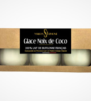 Maison Simone - Glaces au Lait de Bufflonne - Trio Glace Noix de Coco au lait de Bufflonne - 3 x 90g