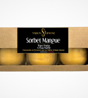 Maison Simone - Glaces au Lait de Bufflonne - Trio Sorbet Mangue à l'eau purifiée - 3 x 90g