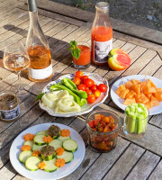 La Boite à Herbes - Panier Apéro : Fruits, Légumes et vin