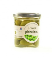 Les amandes et olives du Mont Bouquet - Pot d'olives Picholine nature 100 g