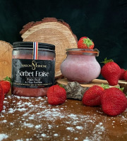 Maison Simone - Glaces au Lait de Bufflonne - Sorbet "Plein Fruit" Fraise à l'eau purifiée - 350g