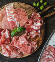 Maison BAYLE   -                                                                                                                                       Champions du Monde de boucherie 2016 - Assiette Italienne - Saucisson, Jambon cru et Coppa - 120g Sans gluten sans lactose