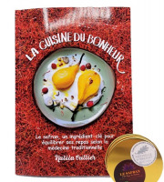 Le safran - l'or rouge des Ardennes - Pack Livre "La cuisine du bonheur" et Safran sec en filaments : le pot fin gourmet, 0.50gr