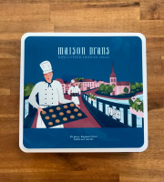 Biscuiterie Maison Drans - Boîte Fer Garnie De Sablés Au Beurre Aop 1000g - Bleu Marine