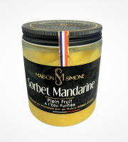 Maison Simone - Glaces au Lait de Bufflonne - Sorbet "Plein Fruit" Mandarine à l'eau purifiée - 350g