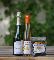 Domaine de l'Ambroisie - Coffret Cadeau Ensemble Pour Kir : Enigme, Crème De Mirabelle bio Et Mirabelles Séchées bio