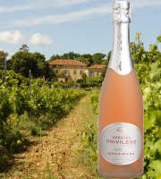 Château Saint Estève d'Uchaux - VIN DE FÊTES : Méthode Traditionnelle IGP Méditerranée Brut Rosé BIO Spécial Privilège de St Estève