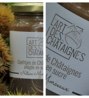 L'Art des Châtaignes - Confiture De Châtaignes Allégée Sucre - Nature Morceaux - 320g