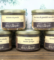 Ferme des Hautes Granges - Lot terrines et rillettes - 5 pots de 190 g