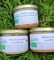 Le Pré de la Rivière - Trio de Rillettes : Porc, Agneau et volailles 3x200g