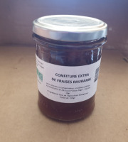 La Ferme du Montet - Confiture Extra de Fraise Rhubarbe - 220g