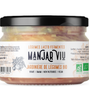 Manjar Viu : Légumes lacto fermentés - Jardinière de légumes Bio - lacto-fermentée - 220 g