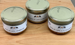 Eleveurs d'Orylag - REX DU POITOU - Assortiment de nouveautés : 2 pâtés et 1 rillettes 180g