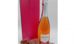 Champagne Deneufchatel - coffret tout en rose : Champagne Rosé et Biscuits de Reims