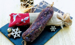 Les poilus-cornus du Grand Est - Idée cadeau => Saucisson Pur Bœuf Highland Cattle 330g Avec Son Pochon