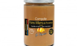 Conserves Guintrand - Compote De Poires Williams De Provence - Vanille - Citron - Allégée En Sucres Yr - Bocal 580 Ml