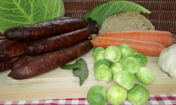 Ferme du caroire - Saucisses de Chèvre et Bœuf Fumées Grosses (x4)