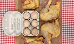 Ferme de Calès - Poulet 1,7kg découpé en quatre + 6 oeufs