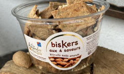 Les amandes et olives du Mont Bouquet - Biskers aux 4 saveurs  Comté, poivre, basilic et éclats d'amandes