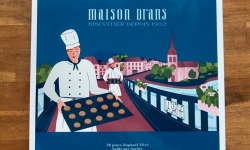 Biscuiterie Maison Drans - Boîte Fer Garnie De Sablés Au Beurre Aop 1000g - Bleu Marine