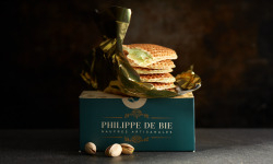 Gaufres Artisanales de Philippe de Bie - Gaufre Pistache, amandes grillées - Boîte de 6