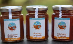 Berry 3 Sens - Lot De 3 Chutneys Au Safran De 100 G :Pommes, Poires Et Tomates