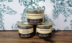 Ferme des Hautes Granges - Lot de terrines/rillettes pour un apéro - 3 pots de 190 g