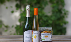 Domaine de l'Ambroisie - Coffret Cadeau Ensemble Pour Kir : Enigme, Crème De Mirabelle bio Et Mirabelles Séchées bio