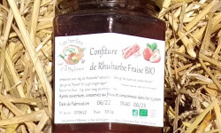 Les Jardins d'Abylone - BIO - Confiture de fraises rhubarbe bio