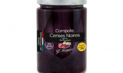 Conserves Guintrand - Compote De Cerises Noires Dénoyautées, Sans Sucres Ajoutés Yr - Bocal 327 Ml