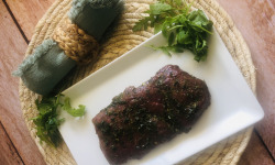 Hippolyte - [SURGELÉ] Steak de cheval mariné sauce ail des ours