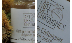 L'Art des Châtaignes - Confiture De Châtaignes Allégée Sucre - Nature Morceaux - 320g