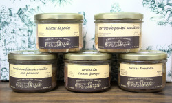 Ferme des Hautes Granges - Lot terrines et rillettes - 5 pots de 190 g